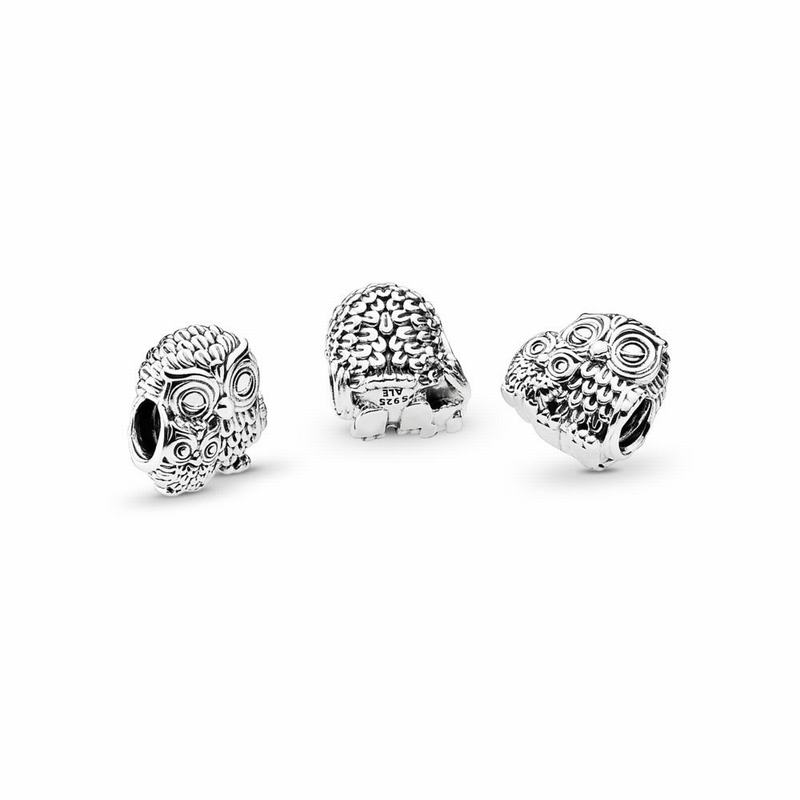 Pandora Australia Charming Owls Charm - Sterling Silver | UDMQTY195